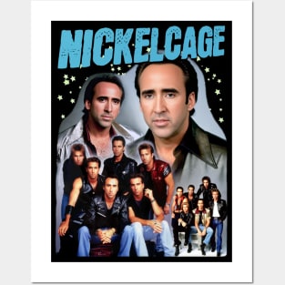 NICKELCAGE Boy Band Crossover PARODY Funny Retro 2000's Glamour Shot Band Tee Posters and Art